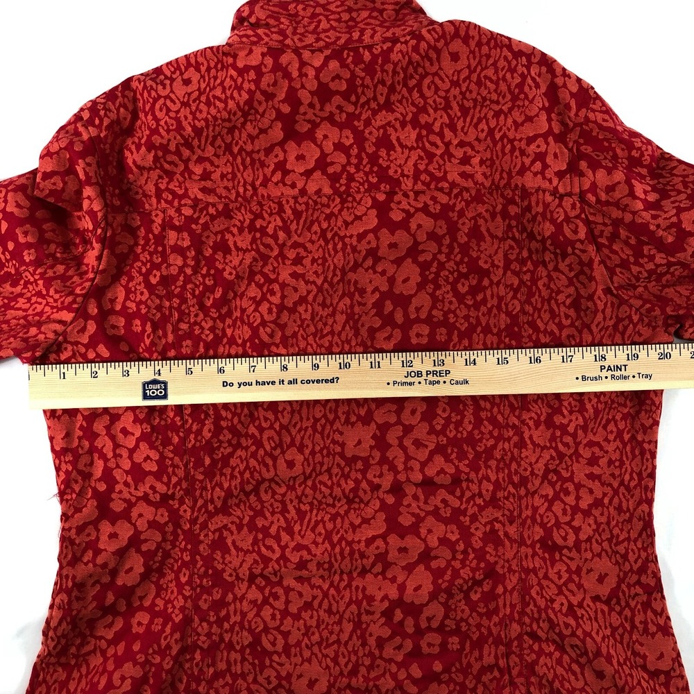SUSAN BRISTOL Jacket Women's Size 12 Red‎ Orange Evening Full Zip Pockets - Picture 10 of 11